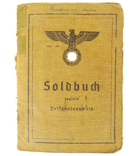 Soldbuch für einen Angehörigen der Wehrmacht im Landes Schützen Ersatz und Ausbildungs Bataillon II / 7. . Wehrmacht soldbuch
